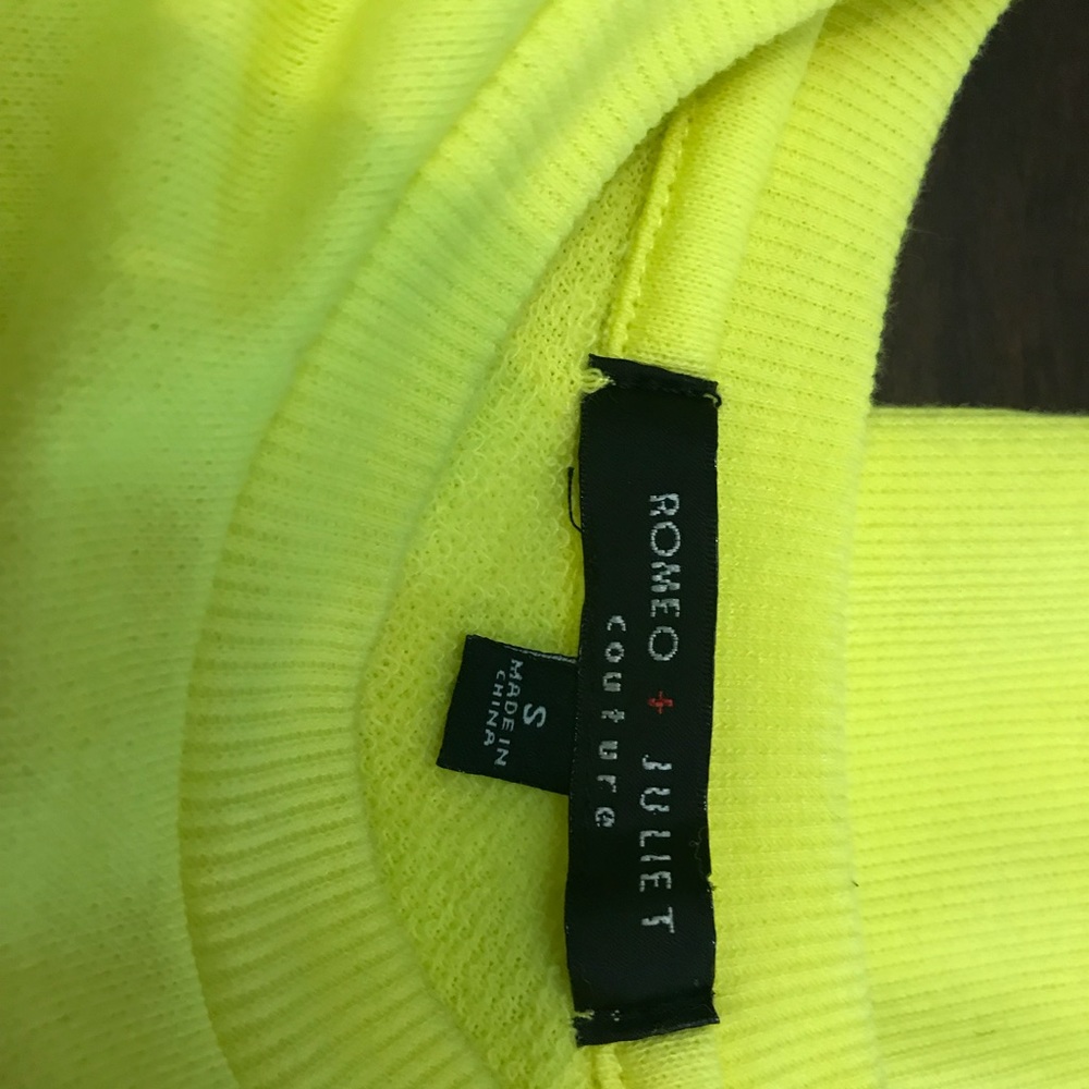 Bright yellow sweater